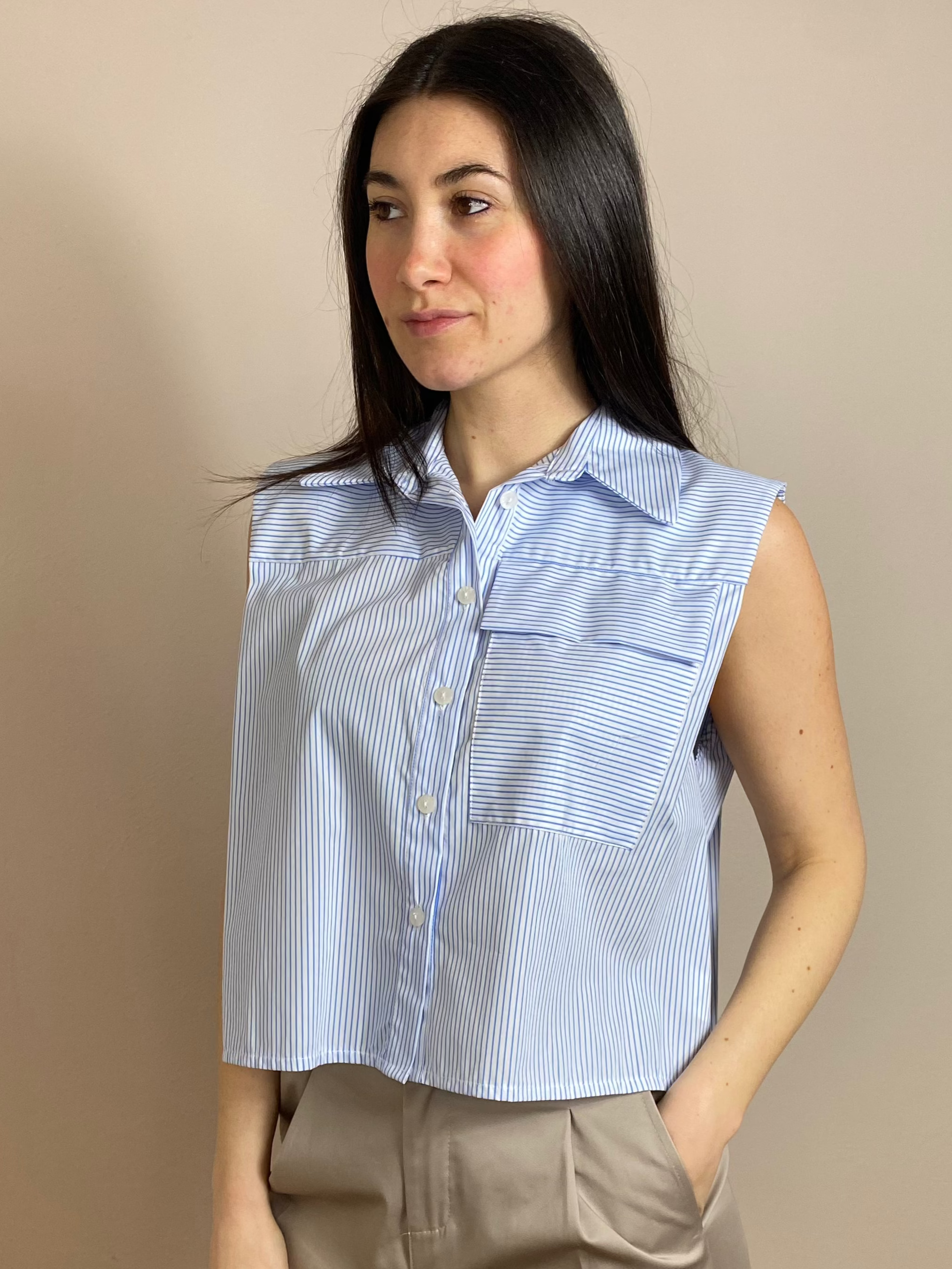 CAMICIA SENZA MANICHE MYASTREET